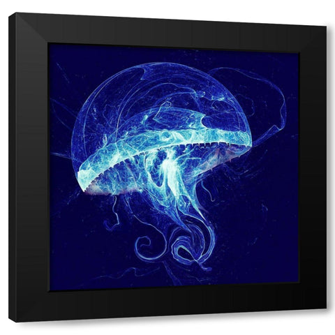 Stun Black Modern Wood Framed Art Print with Double Matting by REVILO