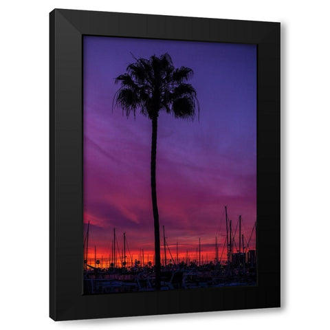 Sunset Sailing Black Modern Wood Framed Art Print by Lichtenwalter, Tom