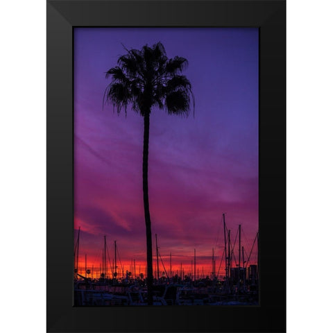 Sunset Sailing Black Modern Wood Framed Art Print by Lichtenwalter, Tom