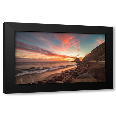 Coastlines Black Modern Wood Framed Art Print with Double Matting by Lichtenwalter, Tom
