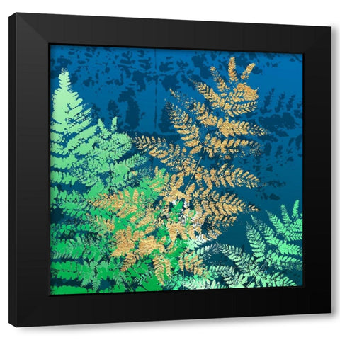 Golden Glory I Black Modern Wood Framed Art Print with Double Matting by MIRA