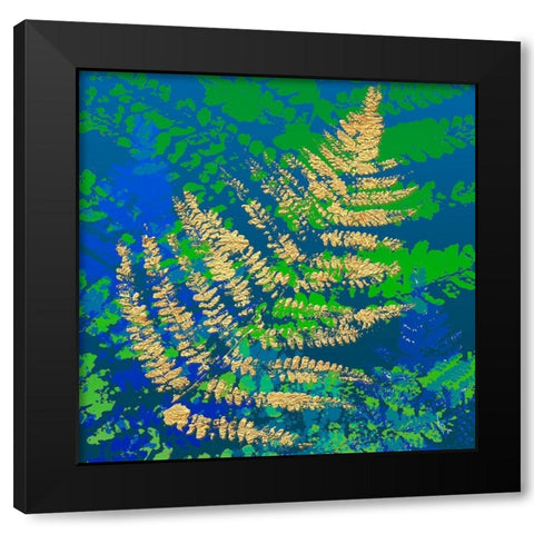 Golden Glory II Black Modern Wood Framed Art Print by MIRA