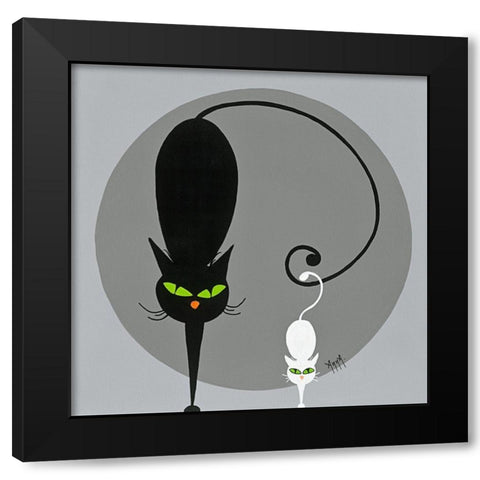 Chasselas Black Modern Wood Framed Art Print by ANNA