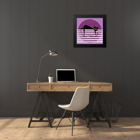 Les Pachas Black Modern Wood Framed Art Print by ANNA