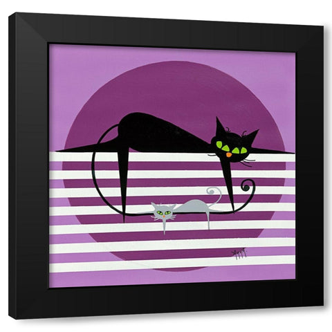 Les Pachas Black Modern Wood Framed Art Print by ANNA