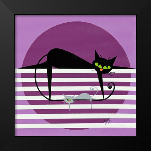 Les Pachas Black Modern Wood Framed Art Print by ANNA
