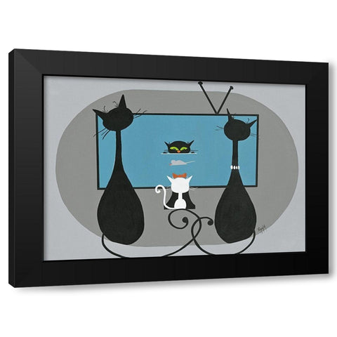 Tele-Achat Black Modern Wood Framed Art Print by ANNA