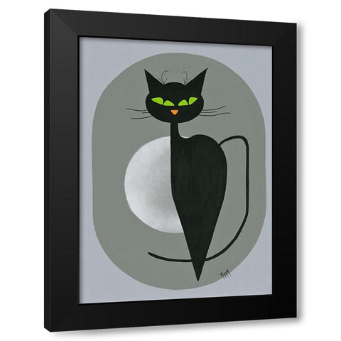 Lady Black Modern Wood Framed Art Print by ANNA