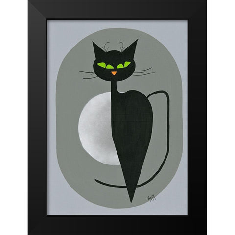 Lady Black Modern Wood Framed Art Print by ANNA