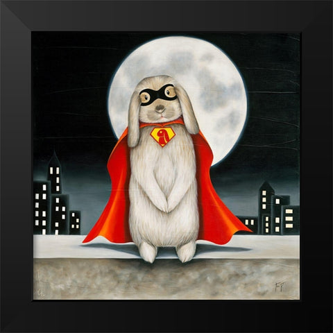 Du pain sur la planche Black Modern Wood Framed Art Print by Ann R