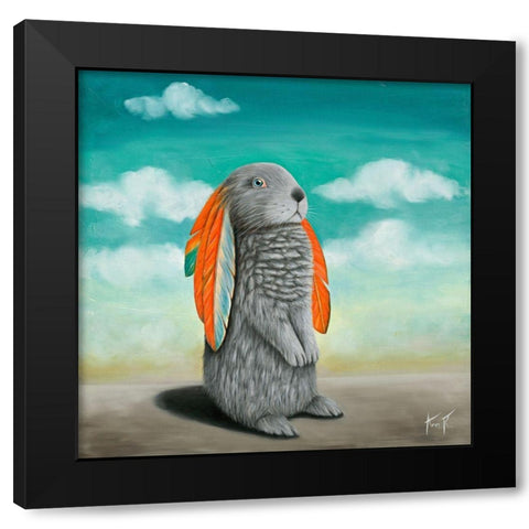 Petit Chef Black Modern Wood Framed Art Print by Ann R