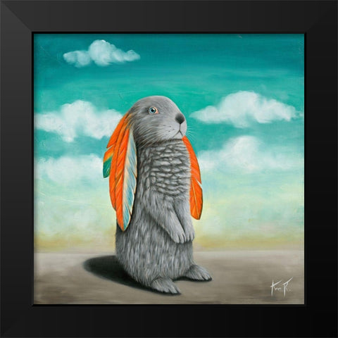 Petit Chef Black Modern Wood Framed Art Print by Ann R