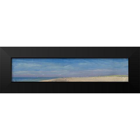 Panoramic View of South Beach and Scheve Black Modern Wood Framed Art Print by Valentini, Alberto