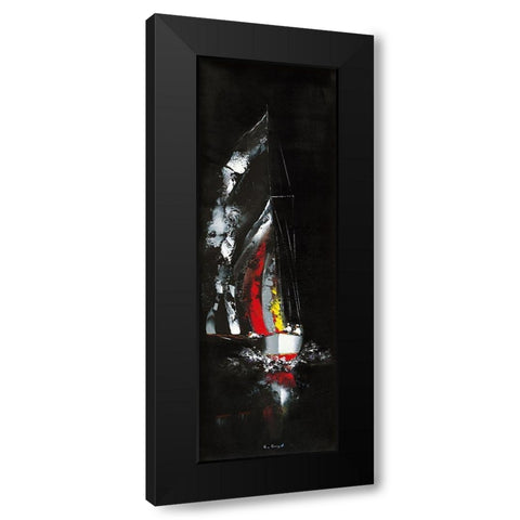 Nocturne Black Modern Wood Framed Art Print with Double Matting by de Courcy, Gerard