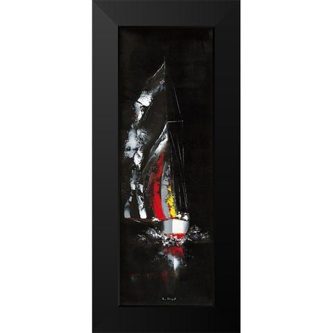 Nocturne Black Modern Wood Framed Art Print by de Courcy, Gerard