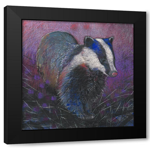 Dachs Black Modern Wood Framed Art Print with Double Matting by Botman, Loes