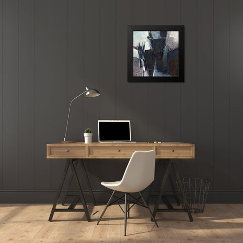 Noirceur Black Modern Wood Framed Art Print by Marchi