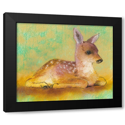 Rehkitz I Black Modern Wood Framed Art Print with Double Matting by Botman, Loes