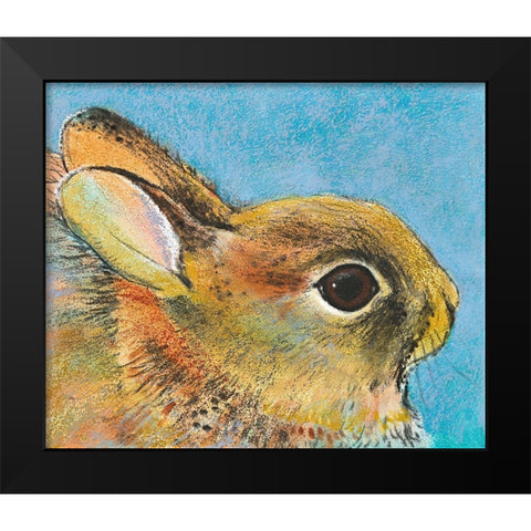 Hase II Black Modern Wood Framed Art Print by Botman, Loes