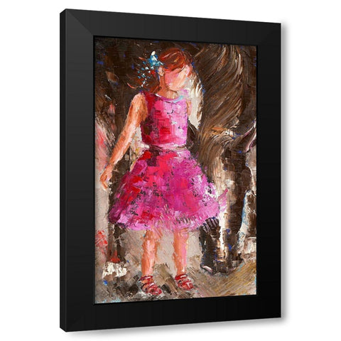 Clemence et poesie I Black Modern Wood Framed Art Print with Double Matting by Catherine M.