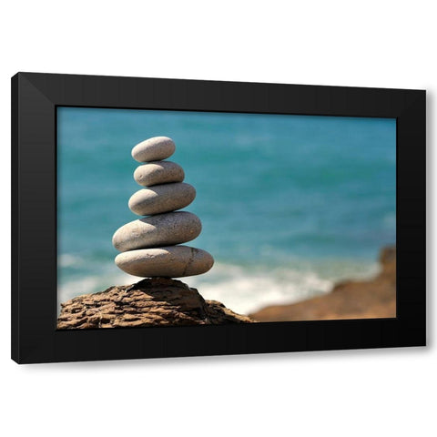 Sorted Stones Part I Black Modern Wood Framed Art Print by Steger, Uwe