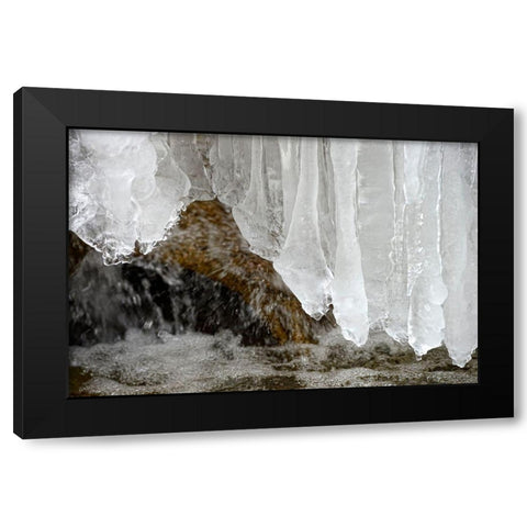Frozen Black Modern Wood Framed Art Print with Double Matting by Steger, Uwe