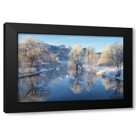 Winterland Black Modern Wood Framed Art Print by Steger, Uwe