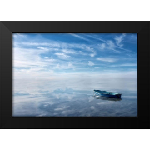 Auszeit Black Modern Wood Framed Art Print by Steger, Uwe