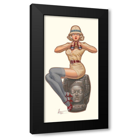 Lexploratrice Black Modern Wood Framed Art Print with Double Matting by Hitte, Patrick