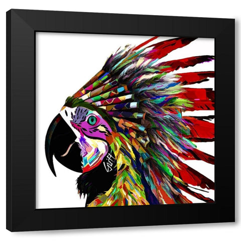 Loco Black Modern Wood Framed Art Print with Double Matting by GRIFF