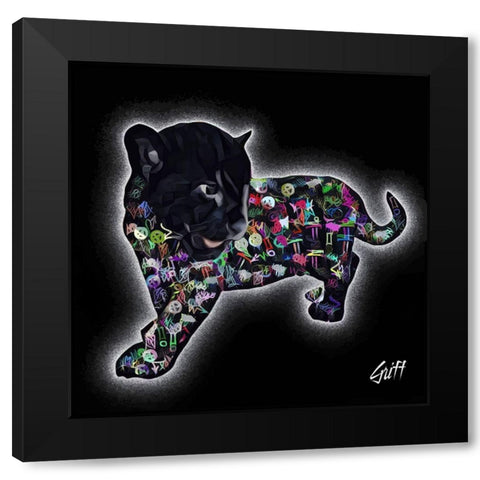 Tagri Black Modern Wood Framed Art Print with Double Matting by GRIFF