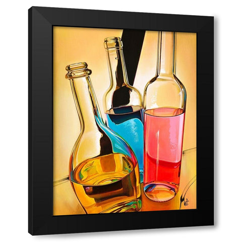 Ambiance Festive Black Modern Wood Framed Art Print with Double Matting by Heneuy, William