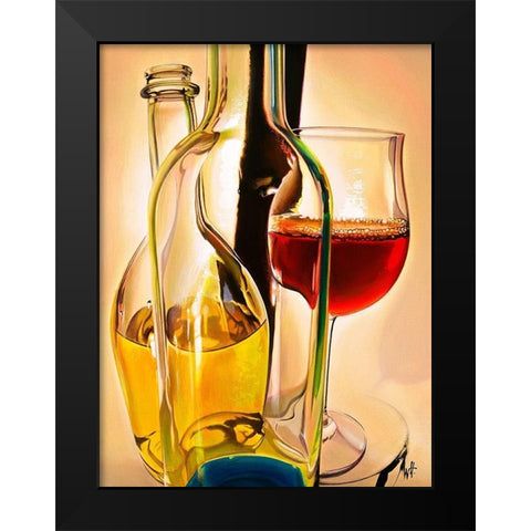 Effet doptique Black Modern Wood Framed Art Print by Heneuy, William