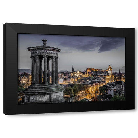 Edinburgh Black Modern Wood Framed Art Print by Ronin