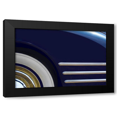 Blue Road II Black Modern Wood Framed Art Print with Double Matting by Hillert, Peter