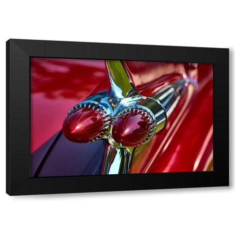 Red Road I Black Modern Wood Framed Art Print with Double Matting by Hillert, Peter