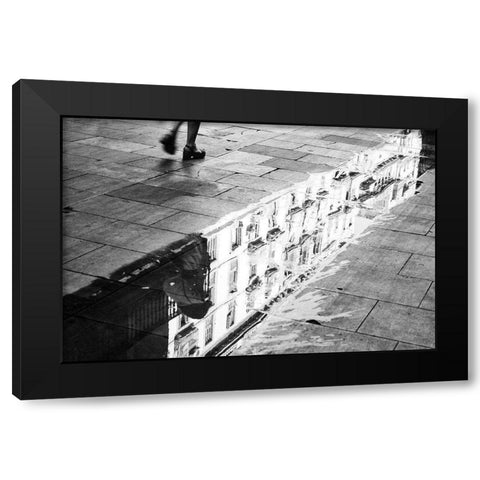 En las calles de Barcelona Black Modern Wood Framed Art Print with Double Matting by Stein, Oliver