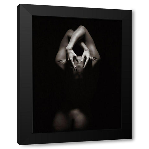 Dancing Hands II Black Modern Wood Framed Art Print by Milillo, Marco