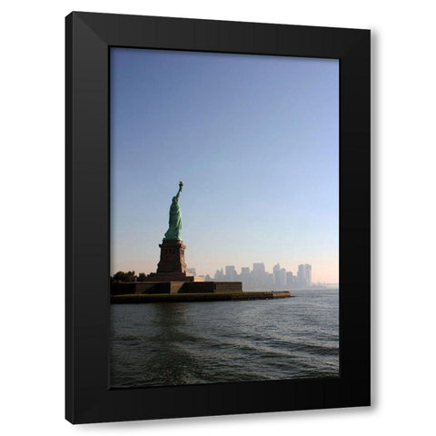 Liberty leading the City Black Modern Wood Framed Art Print with Double Matting by Terrible, Aurelien