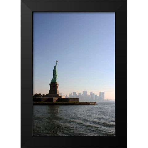 Liberty leading the City Black Modern Wood Framed Art Print by Terrible, Aurelien