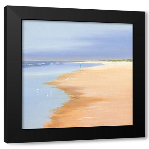 Light on the Sand Black Modern Wood Framed Art Print by Groenhart, Jan