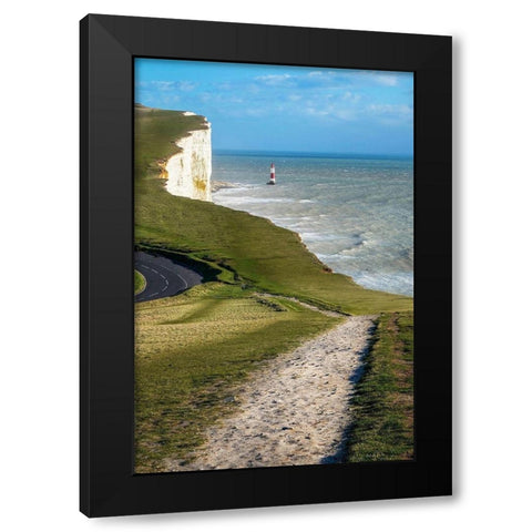 Beachy Head Black Modern Wood Framed Art Print with Double Matting by Copeland, Gill