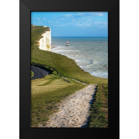 Beachy Head Black Modern Wood Framed Art Print by Copeland, Gill