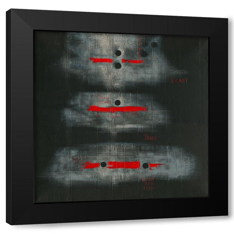 Trace - Diptyque I Black Modern Wood Framed Art Print with Double Matting by Becam, Carole