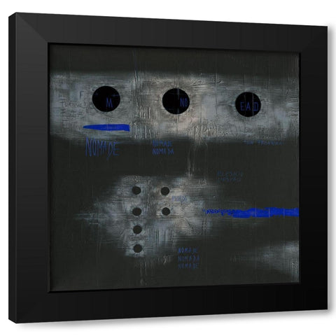 Nomada - Diptyque I Black Modern Wood Framed Art Print with Double Matting by Becam, Carole