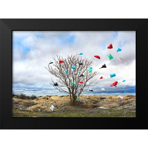 Pause Número V Black Modern Wood Framed Art Print by Vallinas Prieto, Miguel