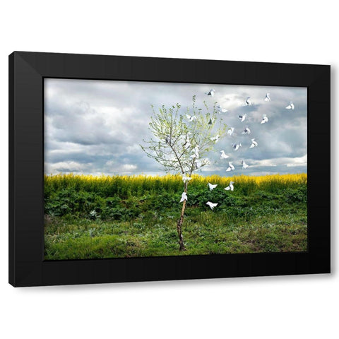 Pause Número VII Black Modern Wood Framed Art Print with Double Matting by Vallinas Prieto, Miguel