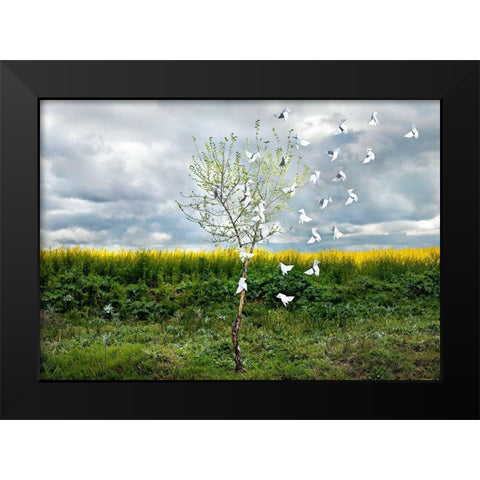 Pause Número VII Black Modern Wood Framed Art Print by Vallinas Prieto, Miguel