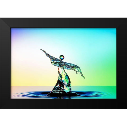 Angel Black Modern Wood Framed Art Print by Sanchez, Manuel