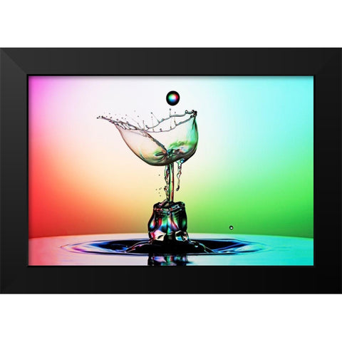 Glass Black Modern Wood Framed Art Print by Sanchez, Manuel